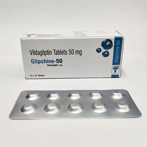 Product Name: GLIPHSINE 50, Compositions of GLIPHSINE 50 are Vildagliptin Tablets 50 MG - WHC World Healthcare