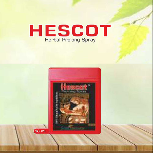 Product Name: Hescot, Compositions of Hescot are Herbal Prolong Spray - Pharma Drugs and Chemicals