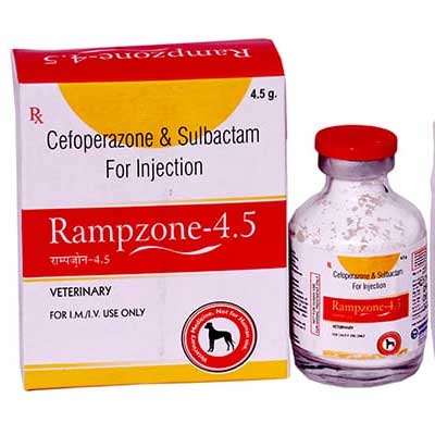 Product Name: Rampzone 4.5MG, Compositions of Rampzone 4.5MG are Cefoprazone & Sulbactam For Injection - ISKON REMEDIES