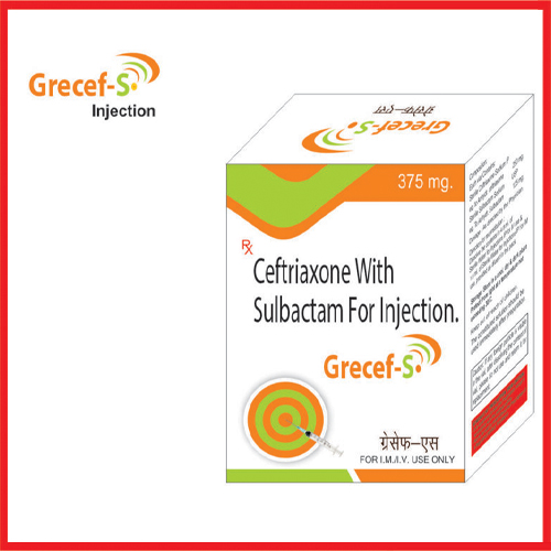 Product Name: Grecef S, Compositions of Grecef S are Ceftriaxone  with  Sulbactam for Injection - Greef Formulations