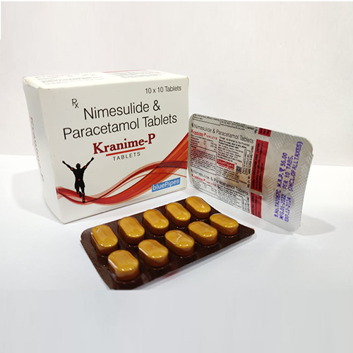 Product Name: KRANIM P, Compositions of KRANIM P are Nimesulide & Paracetamol Tablets - Bluepipes Healthcare