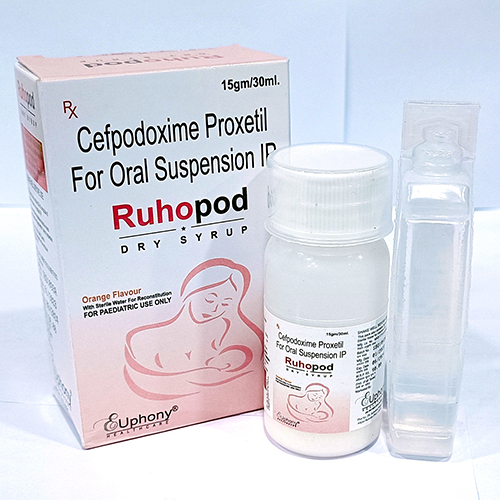 Product Name: Ruhopod, Compositions of Ruhopod are Cefpodoxime Proxetil For Oral Suspension IP - Euphony Healthcare