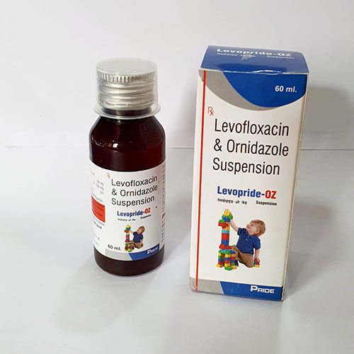 Product Name: Levopride OZ, Compositions of Levopride OZ are Levofloxacin & Ornidazole Suspension - Pride Pharma