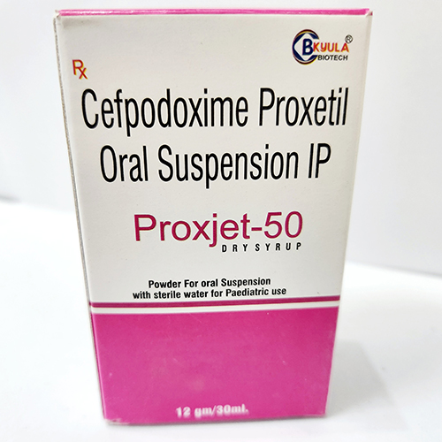 Product Name: Proxjet 50, Compositions of Proxjet 50 are Cefpodoxime Proxetil Oral Suspension IP - Bkyula Biotech