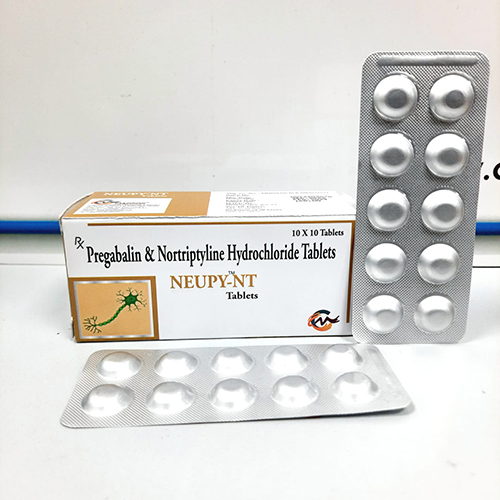 Product Name: Neupy NT, Compositions of Pregablin & Nortriptyline,Hydrochloride Tablets are Pregablin & Nortriptyline,Hydrochloride Tablets - Cardimind Pharmaceuticals