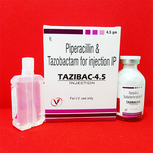 Product Name: Tazibac 4.5, Compositions of Tazibac 4.5 are Piperacillin 400 mg  Plus Tazobactum 500 mg In Tray Plus Water - Voizmed Pharma Private Limited
