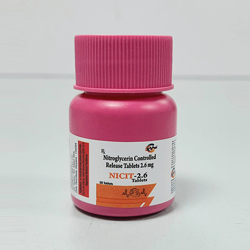 Product Name: Nicit 2.6, Compositions of are Nitroglycerin Controlled Release Tablets 2.6 mg - Cardimind Pharmaceuticals