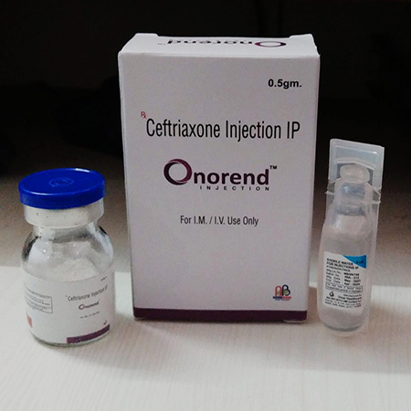 Product Name: Onorend, Compositions of Onorend are Ceftriaxone Injection IP - Nimbles Biotech Pvt. Ltd