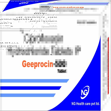 Product Name: Geeprocin 500, Compositions of Geeprocin 500 are Cefpodoxime Hydrochloride Tablets IP - NG Healthcare Pvt Ltd