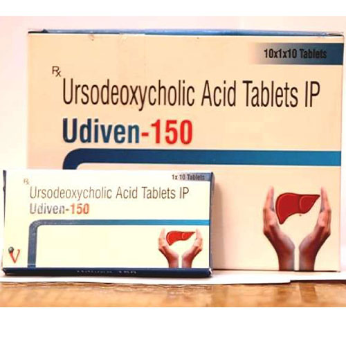 Product Name: Udiven 150, Compositions of Udiven 150 are Ursodeoxycholic Acid - Venix Global Care Private Limited
