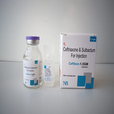 Product Name: Ceftbon, Compositions of Ceftbon are Ceftriaxone and Sulbactum for Injection - Nexbon Lifesciences