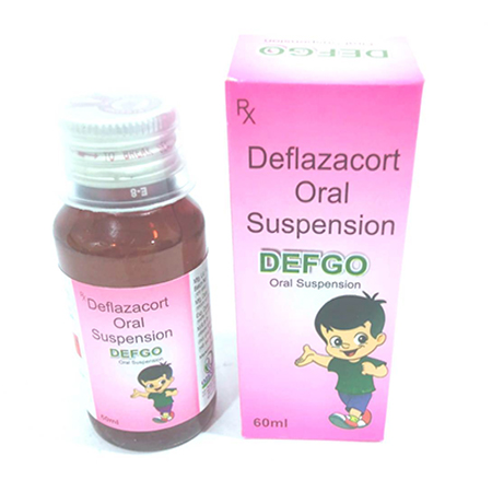 Product Name: DEFGO, Compositions of DEFGO are Deflazacort Oral Suspension - Ozenius Pharmaceutials