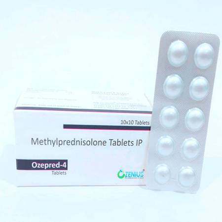 Product Name: OZEPRED  4, Compositions of OZEPRED  4 are Methylprednisolone Tablets IP - Ozenius Pharmaceutials