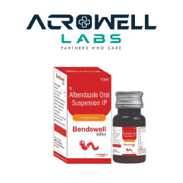 Product Name: Bendowell, Compositions of Bendowell are Albendazole Oral Suspension IP - Acrowell Labs Private Limited