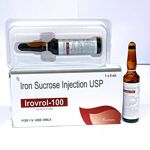 Product Name: Irovrol  100, Compositions of Irovrol  100 are Iron Sucrose Injection Usp - Euphony Healthcare