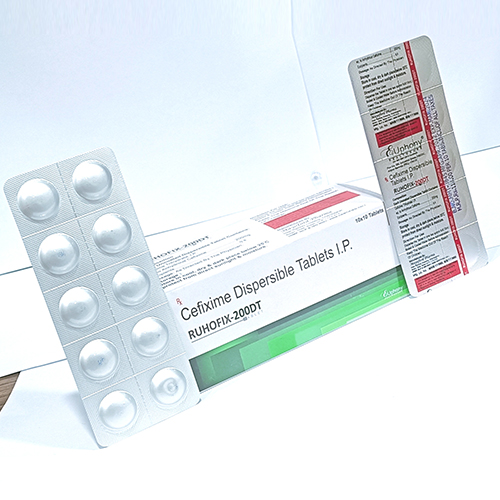 Product Name: Ruhofix 200DT, Compositions of Ruhofix 200DT are Cefixime Dispersible Tablets I.P. - Euphony Healthcare