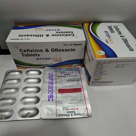 Product Name: Btcef OLS, Compositions of Btcef OLS are Cefixime & Ofloxacin Tablets - Biotanic Pharmaceuticals