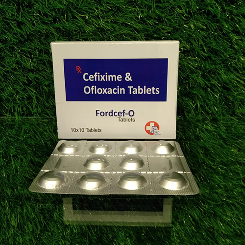 Product Name: Fordcef O, Compositions of Fordcef O are Cefixime & Oflaxacin Tablets - Crossford Healthcare