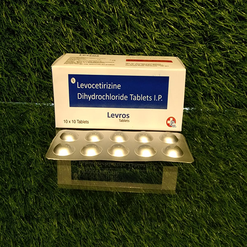 Product Name: Levros, Compositions of Levros are Levocetirizine Dihydrochloride Tablets IP - Crossford Healthcare