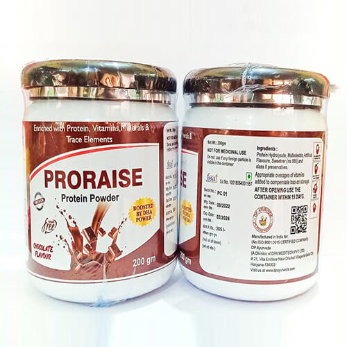 Product Name: Proraise, Compositions of Proraise are Enriched with Protien,Vitamins,minerals & Trace Elements - DP Ayurveda