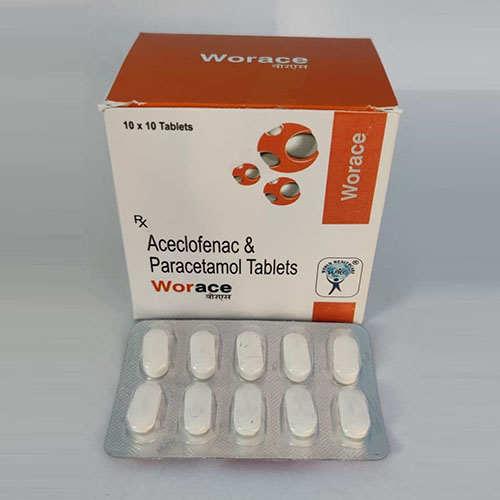 Product Name: Worace, Compositions of Worace are Aceclofenac & Paracetamol Tablets - WHC World Healthcare
