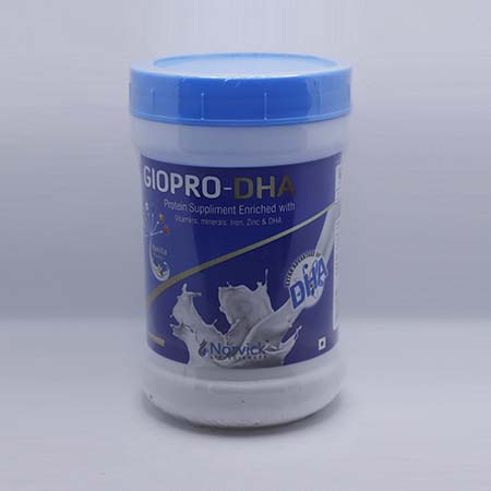 Product Name: Giopro DHA, Compositions of Giopro DHA are Vitamins Minerals, Zinc and DHA - Norvick Lifesciences