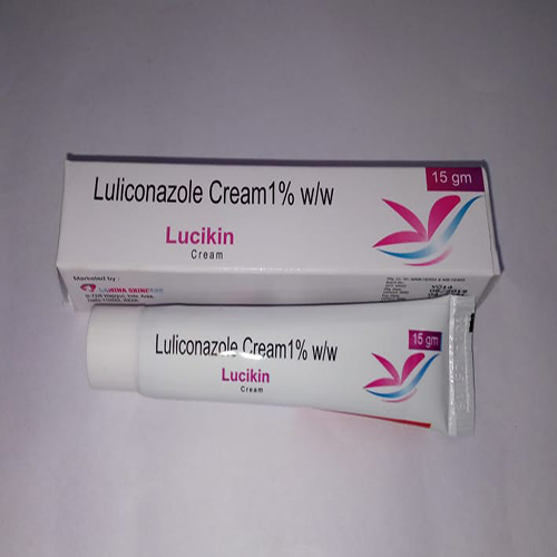 Product Name: Lucikin, Compositions of Luliconazole Cream 1% w/w are Luliconazole Cream 1% w/w - Manlac Pharma