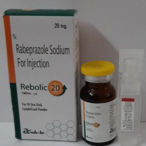 Product Name: Rebolic 20, Compositions of Rebolic 20 are Rabeprazole Sodium For injection - Anabolic Remedies Pvt Ltd