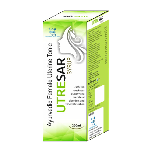 Product Name: Utresar, Compositions of Utresar are Ayurvedic Female Uterine Tonic - Sushma Biotech