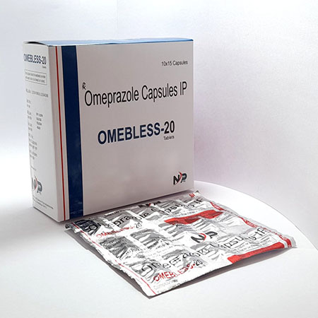 Product Name: Omebless 20, Compositions of Omebless 20 are Omeprazole Capsules Ip - Noxxon Pharmaceuticals Private Limited