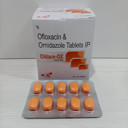 Product Name: Oldace OZ, Compositions of Oldace OZ are Ofloxacin & Ornidazole Tablets IP - Soinsvie Pharmacia Pvt. Ltd