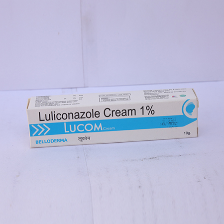 Product Name: Lucom, Compositions of Lucom are Luliconazole Cream 1% - Eviza Biotech Pvt. Ltd