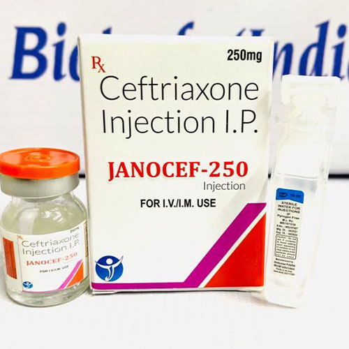 Product Name: JANOCEF 250, Compositions of JANOCEF 250 are CEFTRIAXONE - Janus Biotech