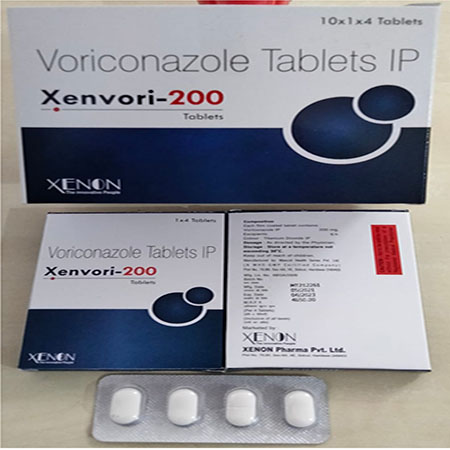 Product Name: Xenvori 200, Compositions of Xenvori 200 are Voriconazole Tablets IP - Xenon Pharma Pvt. Ltd