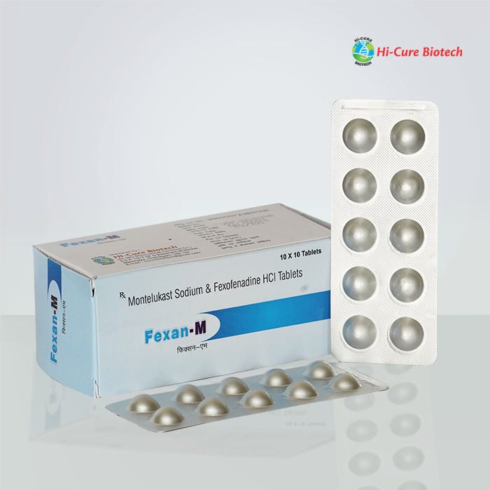 Product Name: FEXAN M, Compositions of FEXAN M are FEXOFENIADINE 120 MG + MONTELUKAST 10 MG - Reomax Care