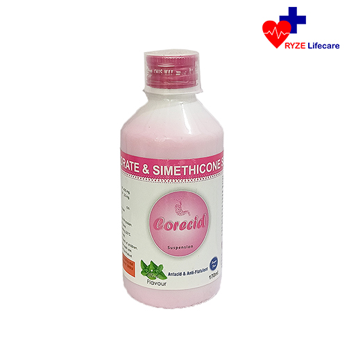 Product Name: Corecid, Compositions of Corecid are Simethicones - Ryze Lifecare