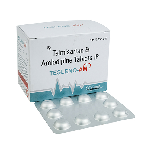 Product Name: Tesleno AM, Compositions of Tesleno AM are Telmisartan & Amlodipine Tablets IP - Senen Biotech
