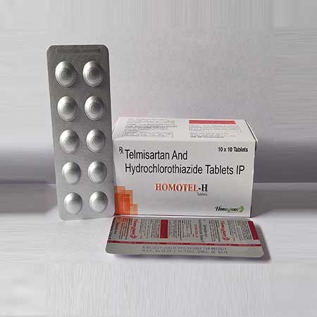 Product Name: Homotel H, Compositions of are Telmisartan & Hydrochlorothiazide Tablets IP - Abigail Healthcare