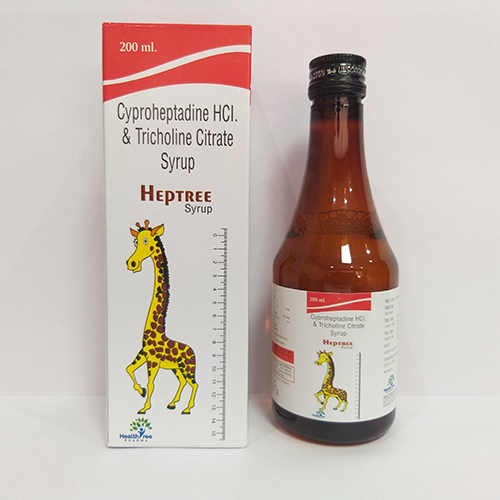 Product Name: Heptree, Compositions of Heptree are Cyproheptadine Hcl & Tricholine Citrate Syrup - Healthtree Pharma (India) Private Limited