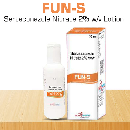 Product Name: Fun S, Compositions of Fun S are Sertaconazole Nitrate 2% w/v Lotion - Scothuman Lifesciences