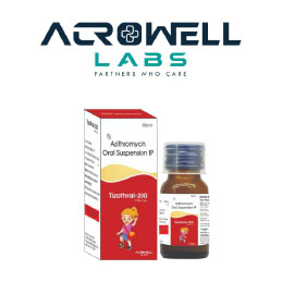 Product Name: Tizothral 200, Compositions of Tizothral 200 are Azithromycin Oral Suspension IP - Acrowell Labs Private Limited