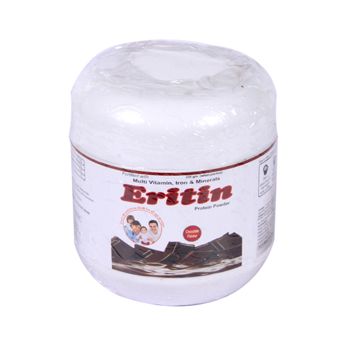 Product Name: Eritin, Compositions of Eritin are PROTIN POWDER (CHOCLATE FLAVOUR) - Erika Remedies