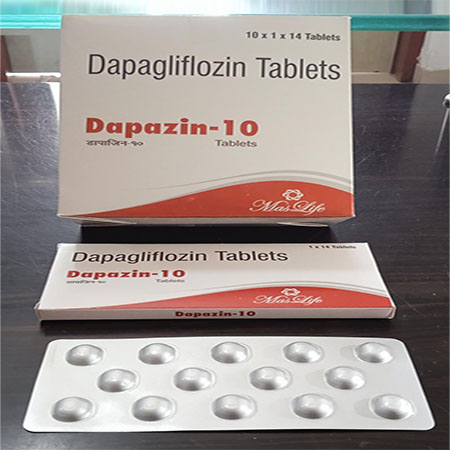 Product Name: Dapazin 10, Compositions of Dapazin 10 are Dapagliflozin Tablets  - Xenon Pharma Pvt. Ltd