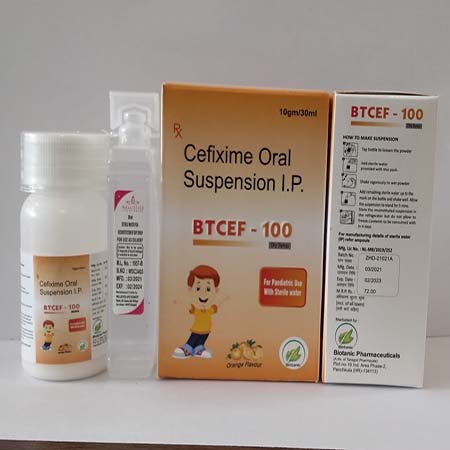Product Name: Btcef, Compositions of Btcef are Cefixime Oral Suspension IP - Biotanic Pharmaceuticals