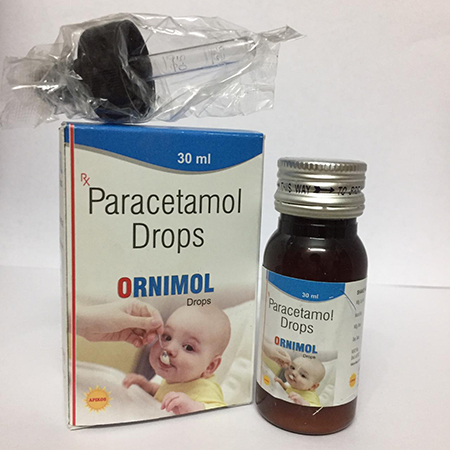 Product Name: ORNIMOL, Compositions of ORNIMOL are Paracetamol Drops - Apikos Pharma