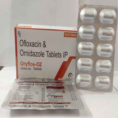 Product Name: Oryflox OZ, Compositions of Oryflox OZ are Ofloxacin & Ornidazole - Oriyon Healthcare
