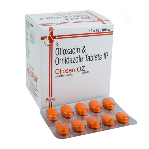 Product Name: Oflosen OZ, Compositions of Oflosen OZ are Ofloxacin & Ornidazole Tablets IP - Senen Biotech