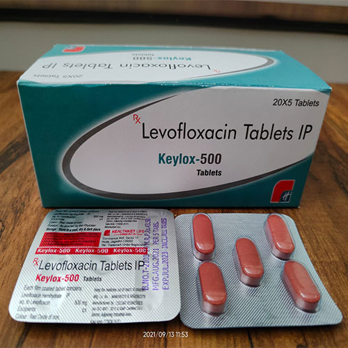Product Name: Keylox 500, Compositions of Keylox 500 are Levofloxacin - Healthkey Life Science Private Limited