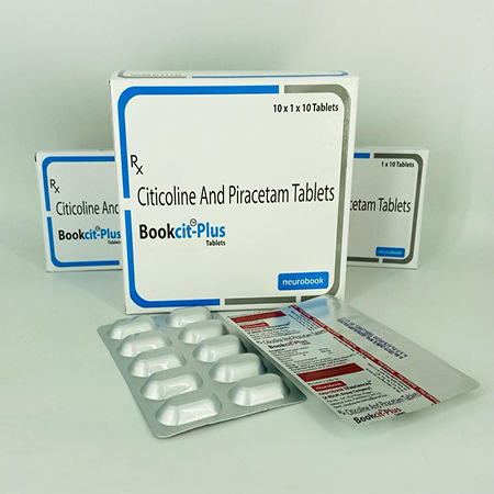 Product Name: Bookcit Plus, Compositions of Bookcit Plus are Citicoline And Piracetam Tablets - Biodiscovery Lifesciences Pvt Ltd