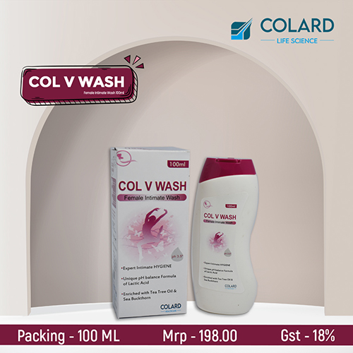 Product Name: COL V WASH, Compositions of COL V WASH are Female Intimate Wash - Colard Life Science
